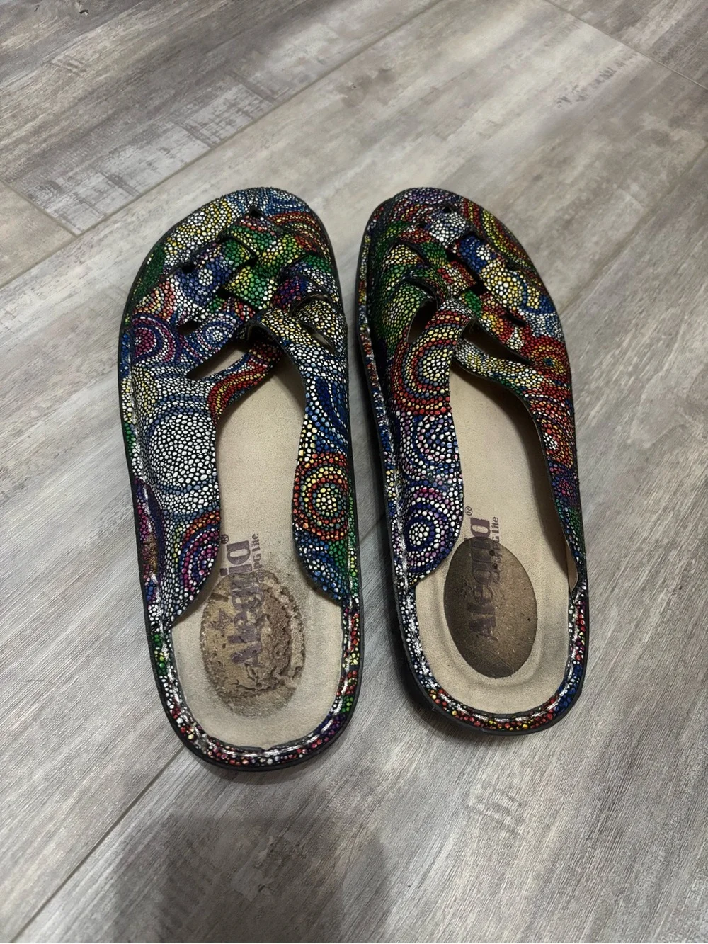 Alegria Multicolor Beaded Slip-On Flats